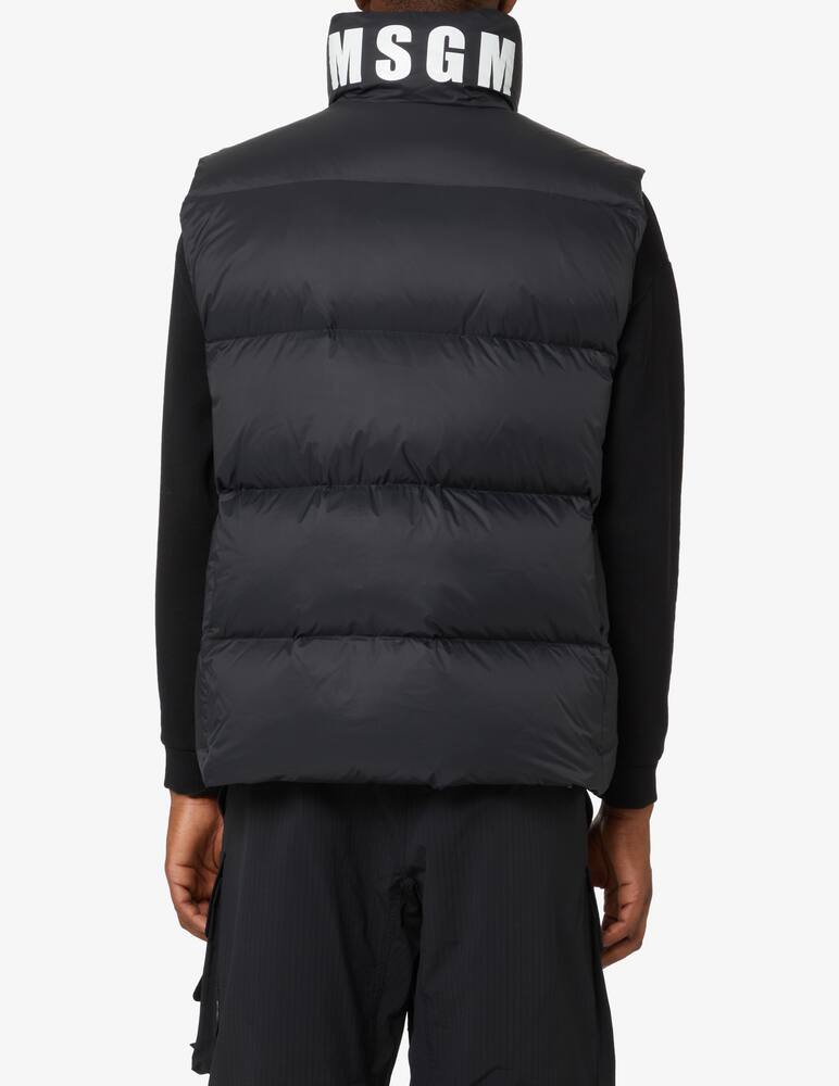 MSGM Puffer gilet with logo - Black - picture 3 MSGM Puffer gilet with logo - Black - picture 3