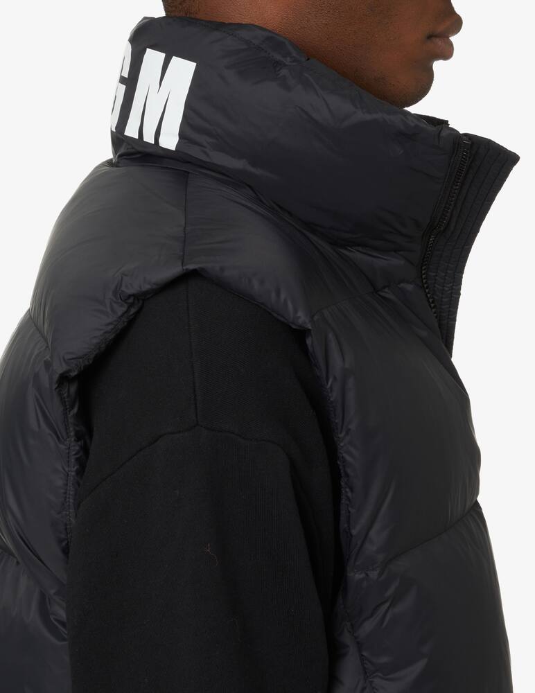 rinascente MSGM Gillet imbottito con logo - Nero