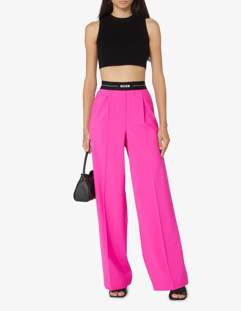 rinascente MSGM Pantaloni elastico vita gamba larga - Viola