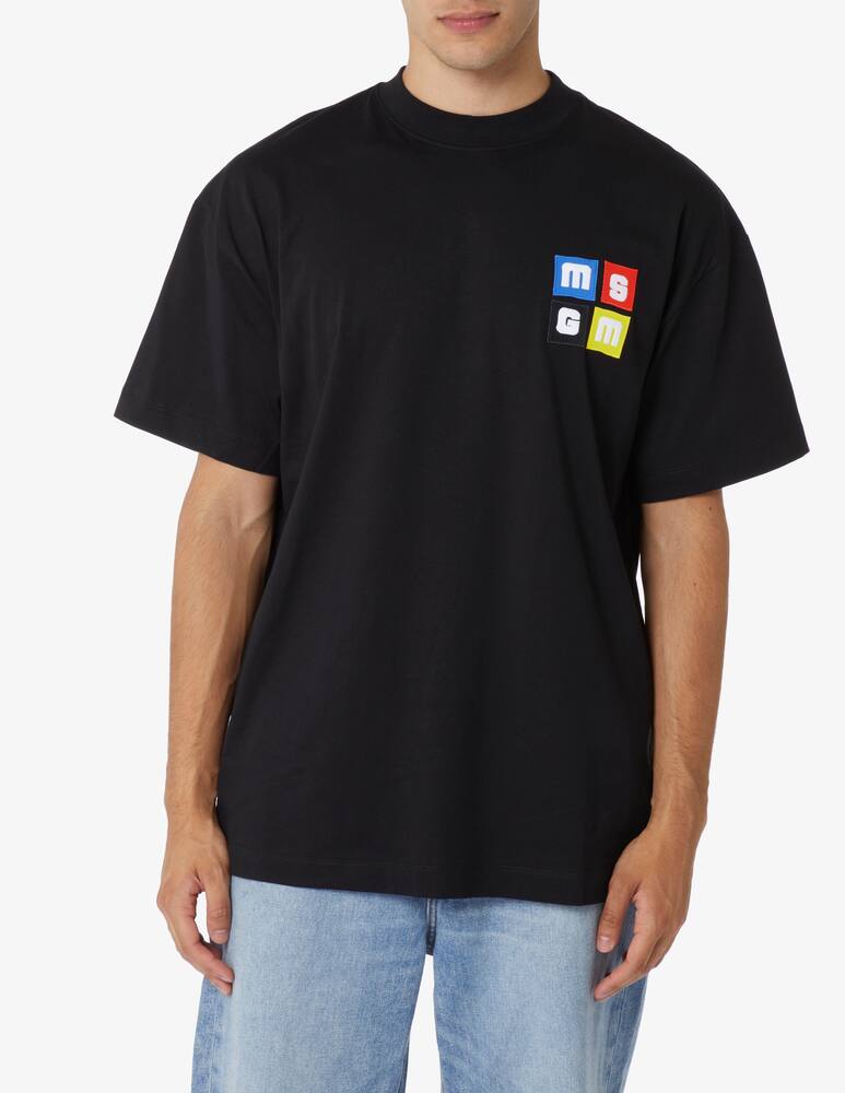 rinascente MSGM Maglietta con patch - Nero