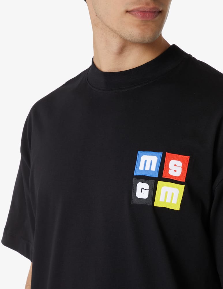 rinascente MSGM Maglietta con patch - Nero