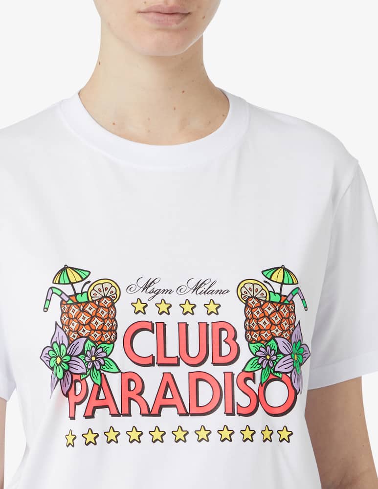 rinascente MSGM T-shirt Club Paradiso - Bianco