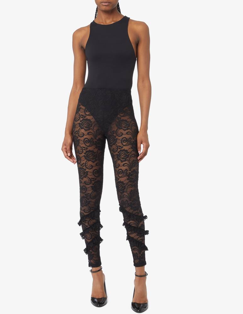 rinascente MSGM Leggings Elas pizzo rouches