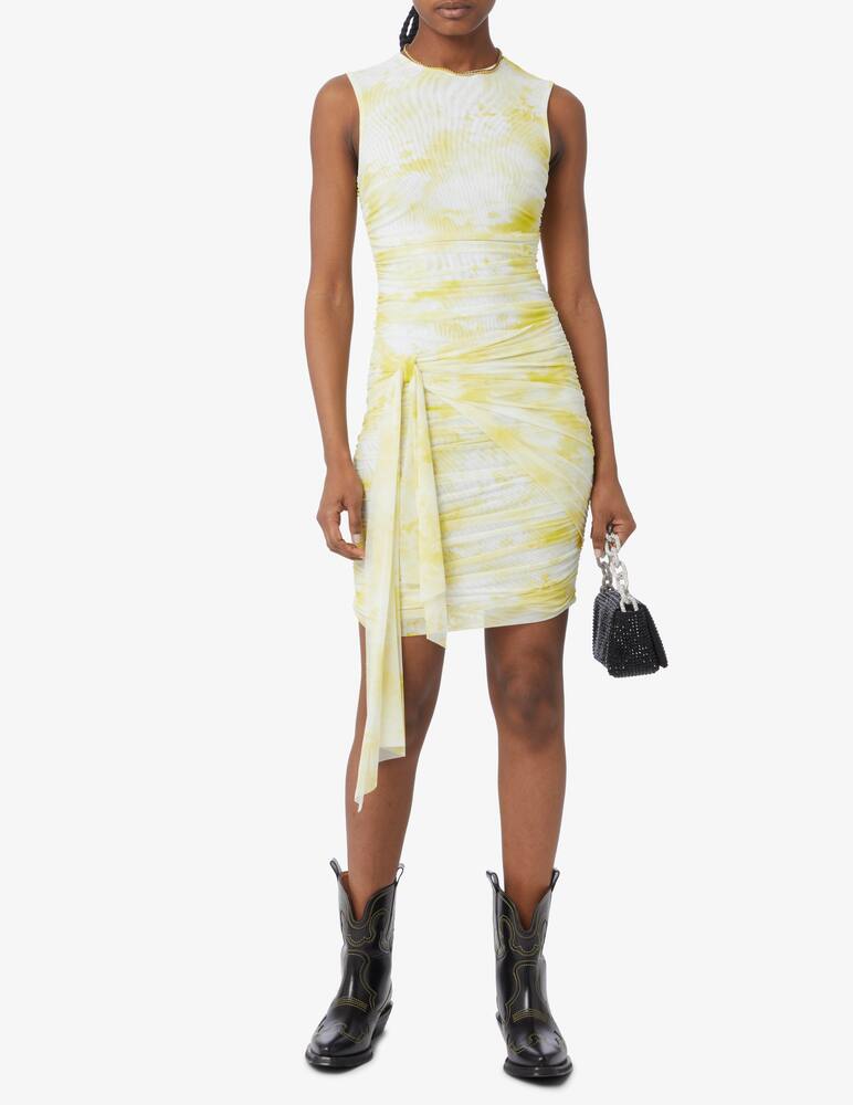 rinascente MSGM Mini abito senza maniche in rete spraylace