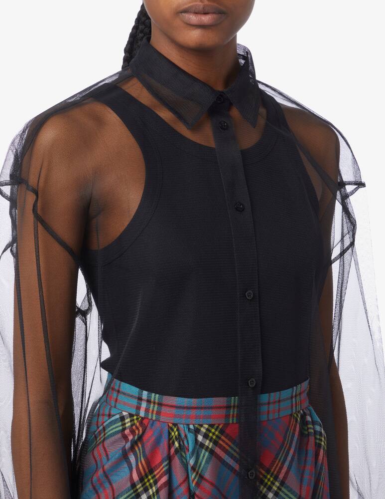 rinascente MSGM Top a maniche lunghe in tulle