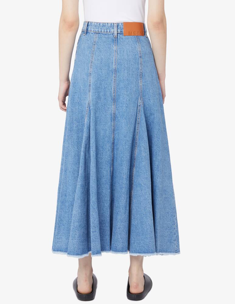 rinascente MSGM Ruota denim max skirt