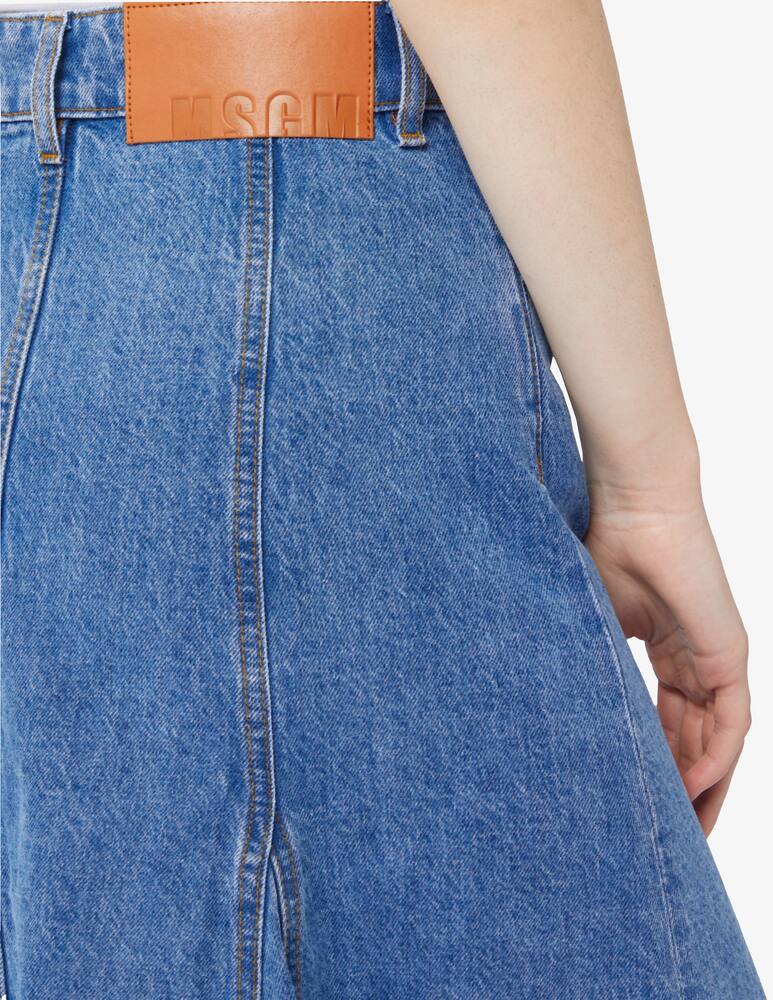 rinascente MSGM Ruota denim max skirt