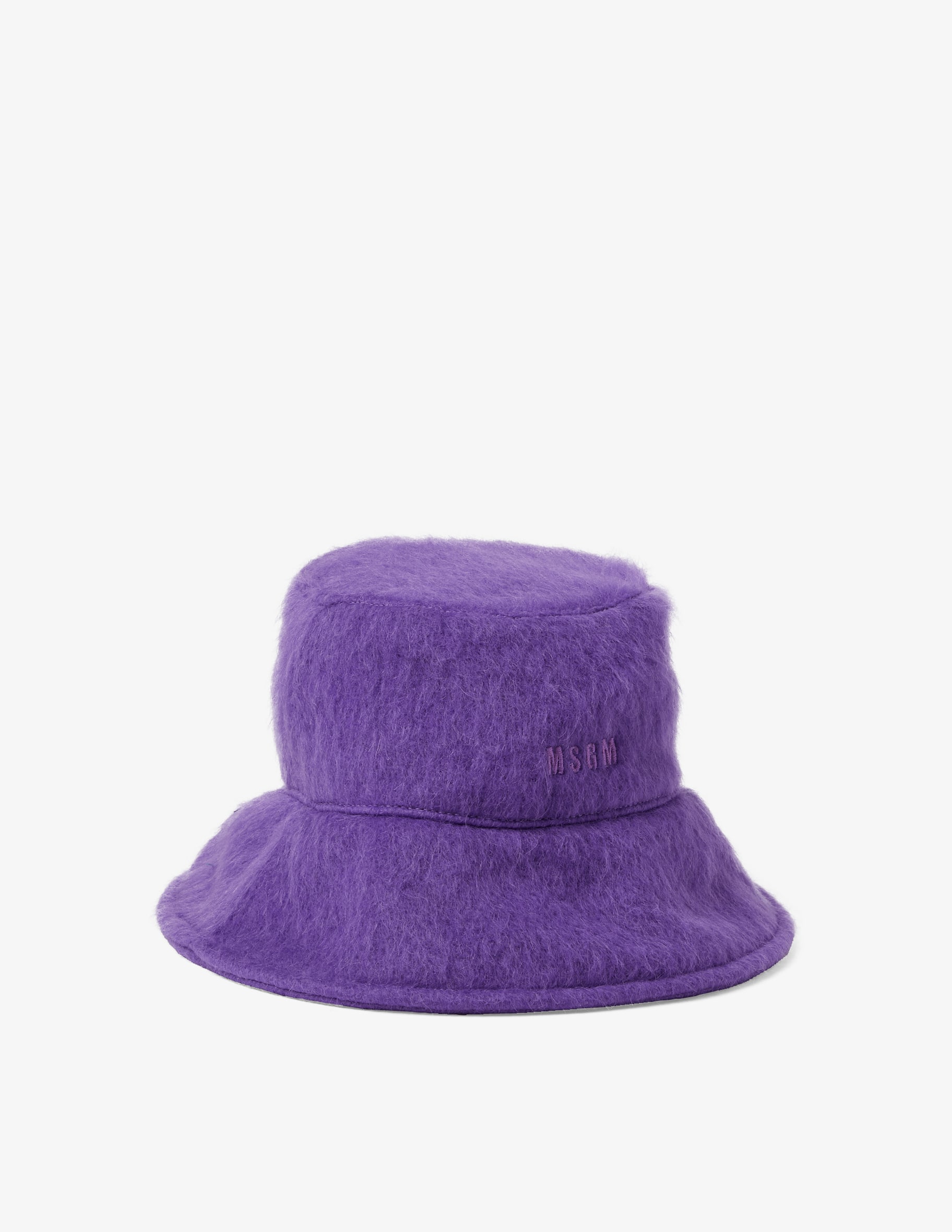MSGM purple Bucket Hat Solid Color Dark Purple Reflective Bucket Hat for Men  main image 3