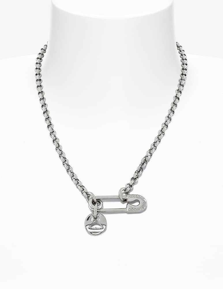 rinascente Vivienne Westwood Imogene safety pin necklace
