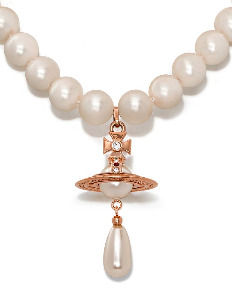 rinascente Vivienne Westwood One row pearl drop choker
