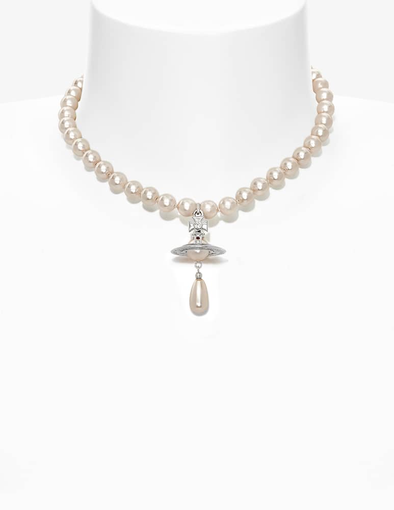 Vivienne Westwood One row pearl drop choker - picture 1 Vivienne Westwood One row pearl drop choker - picture 1