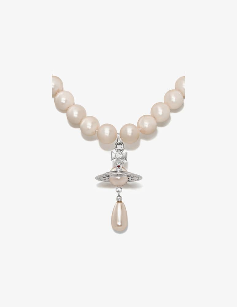 rinascente Vivienne Westwood One row pearl drop choker