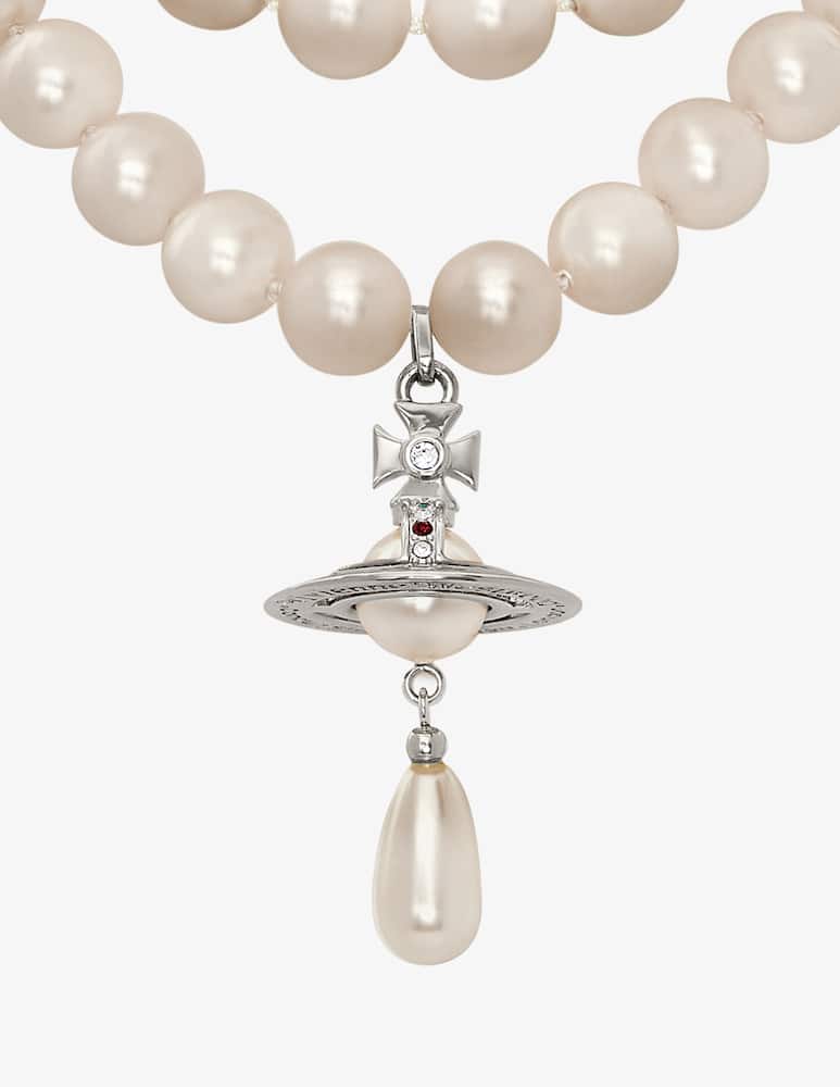Vivienne Westwood Three row pearl drop choker - picture 2 Vivienne Westwood Three row pearl drop choker - picture 2