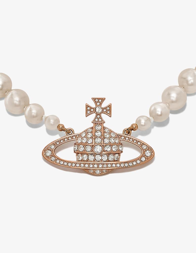 rinascente Vivienne Westwood One row pearl relief choker