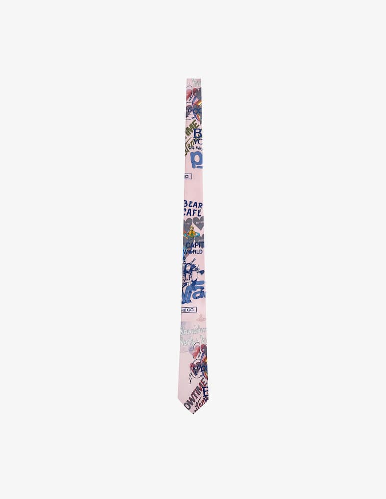 Vivienne Westwood Cravatta cm.7 meaningless print - immagine 1 Vivienne Westwood Cravatta cm.7 meaningless print - immagine 1