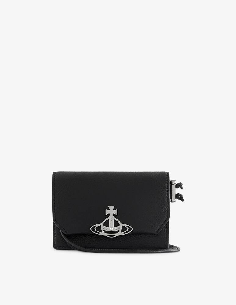 rinascente Vivienne Westwood Grain leather card holder strap