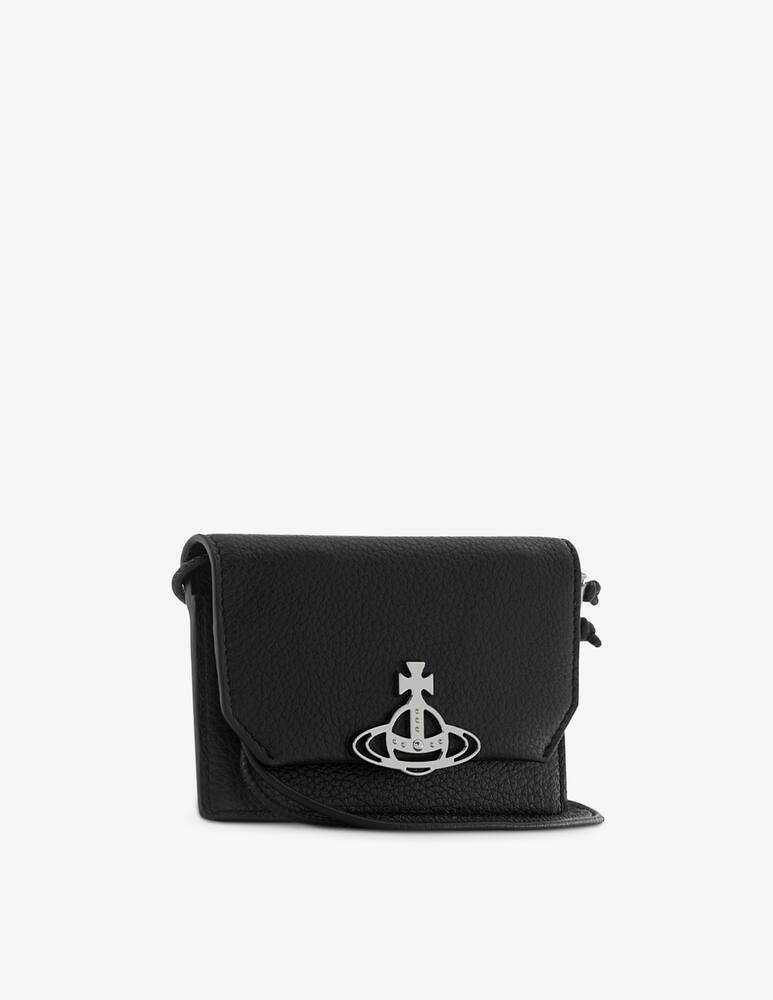 rinascente Vivienne Westwood Grain leather card holder strap