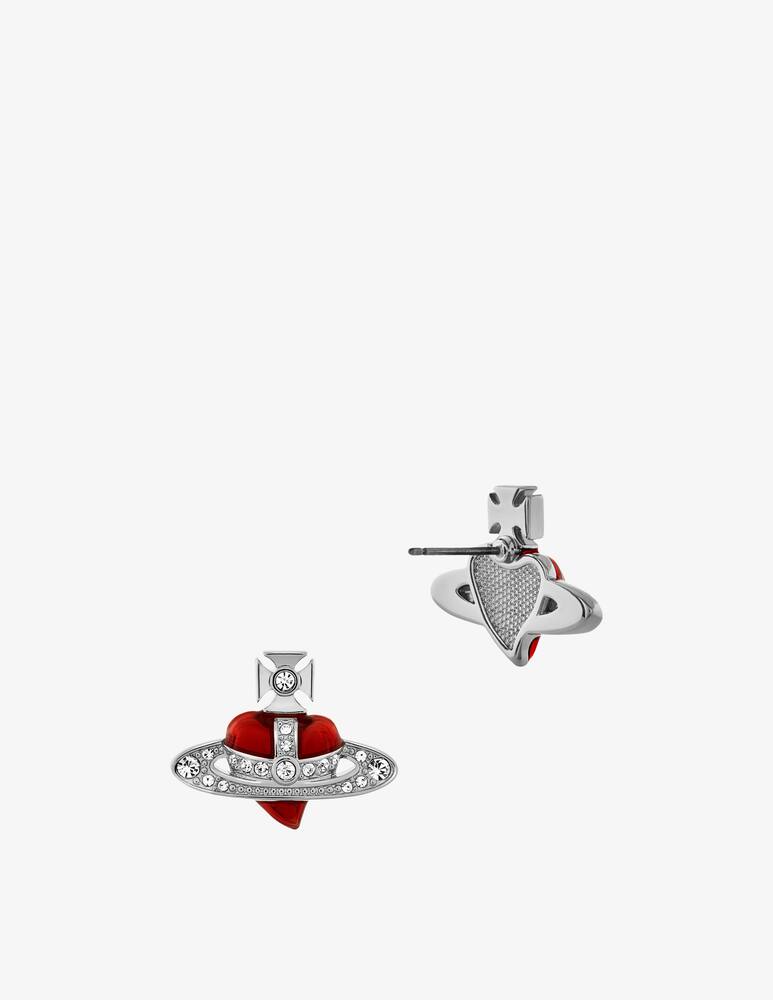 rinascente Vivienne Westwood New diamante heart earrings