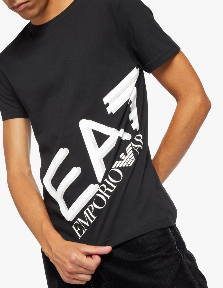 rinascente EA7 T-shirt con logo obliquo