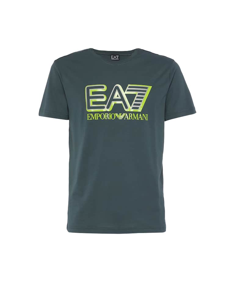 rinascente EA7 T-shirt con maxi logo a contrasto