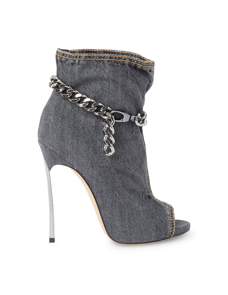 Casadei Blade denim stiletto heel shoe - black - picture 1 Casadei Blade denim stiletto heel shoe - black - picture 1