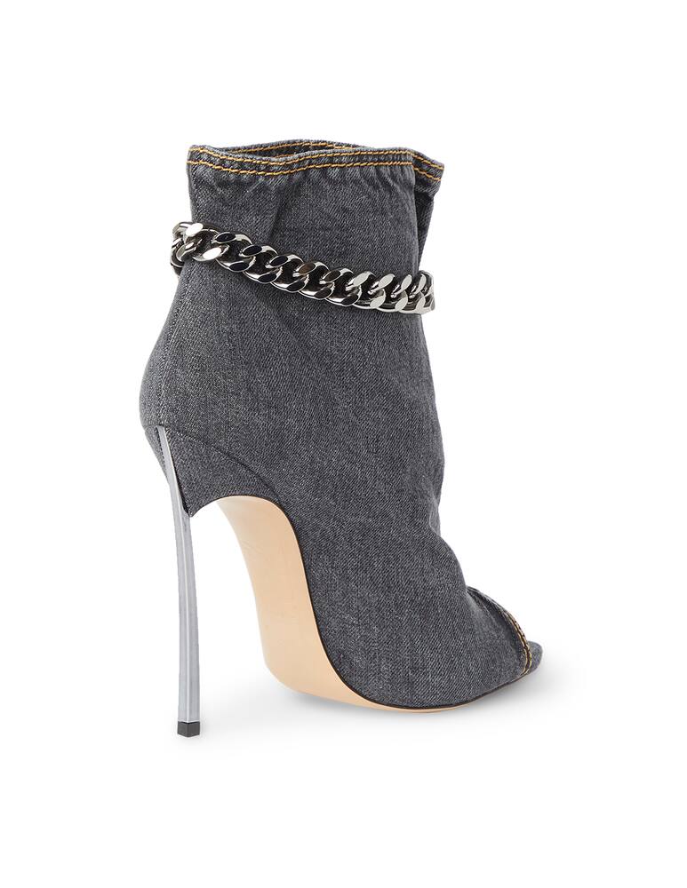 rinascente Casadei Blade denim stiletto heel shoe - black