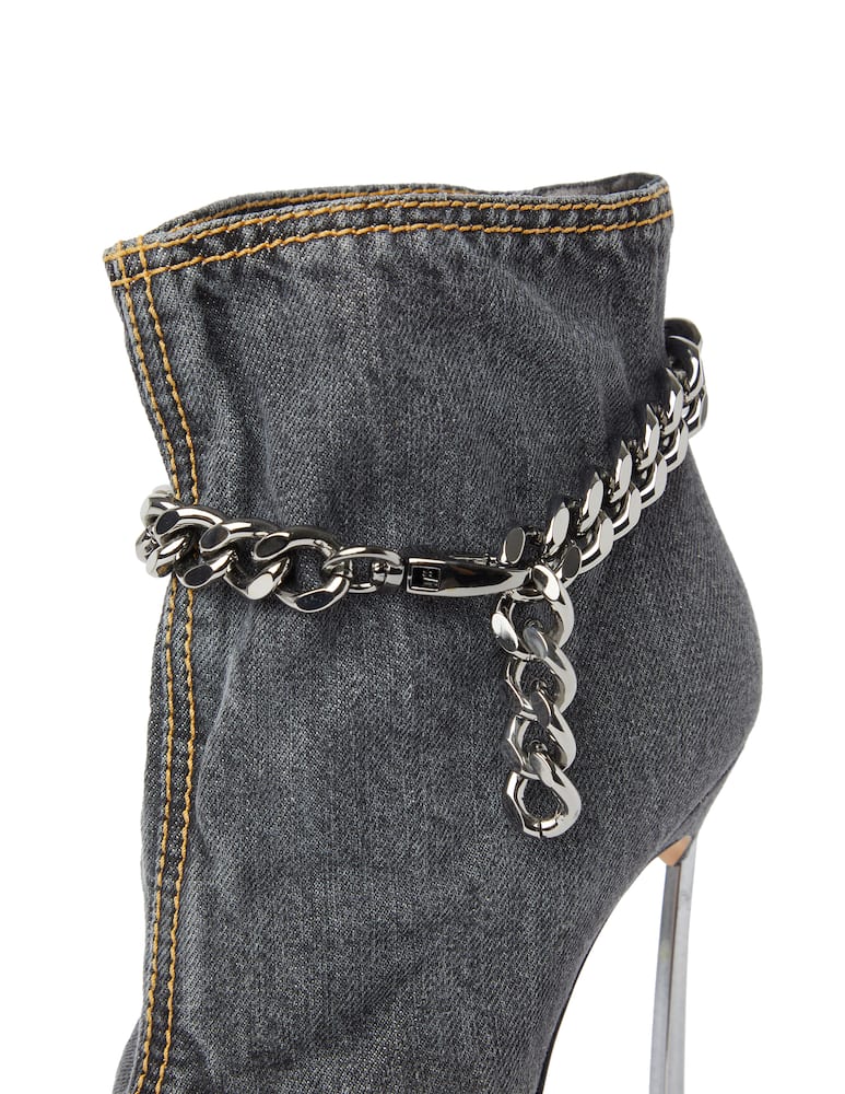 Casadei Blade denim stiletto heel shoe - black - picture 5 Casadei Blade denim stiletto heel shoe - black - picture 5
