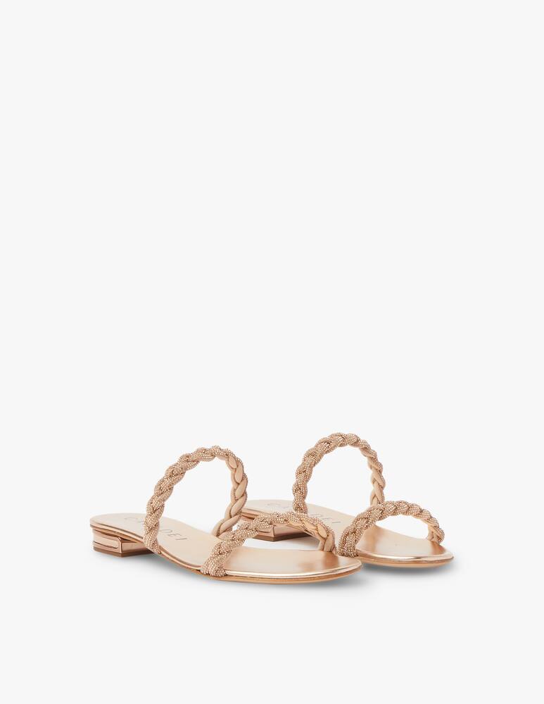 rinascente Casadei Flat sandals 2 braided bands - gold
