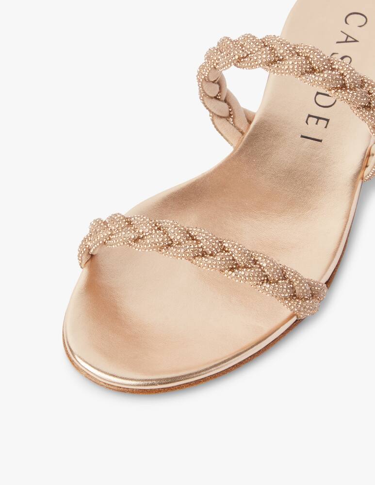 rinascente Casadei Flat sandals 2 braided bands - gold