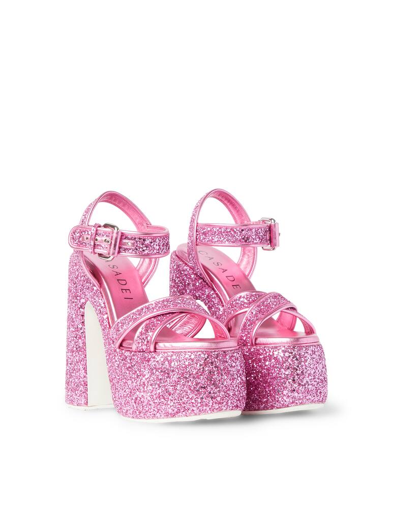 rinascente Casadei Wedges with glitter - pink