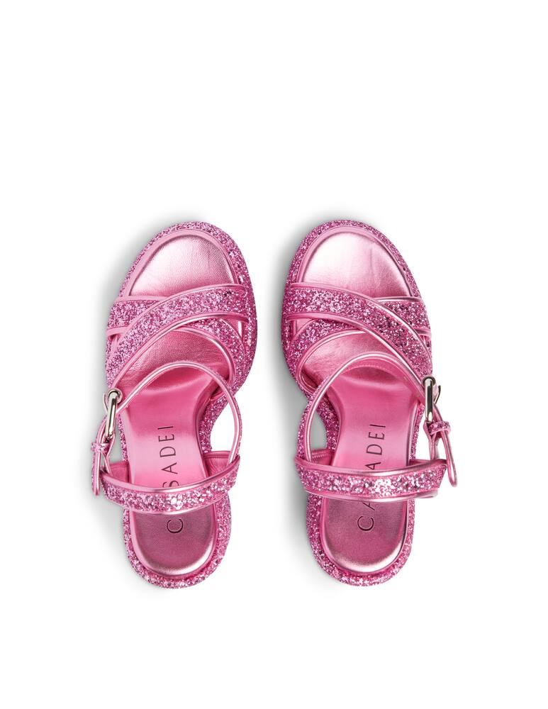 rinascente Casadei Wedges with glitter - pink