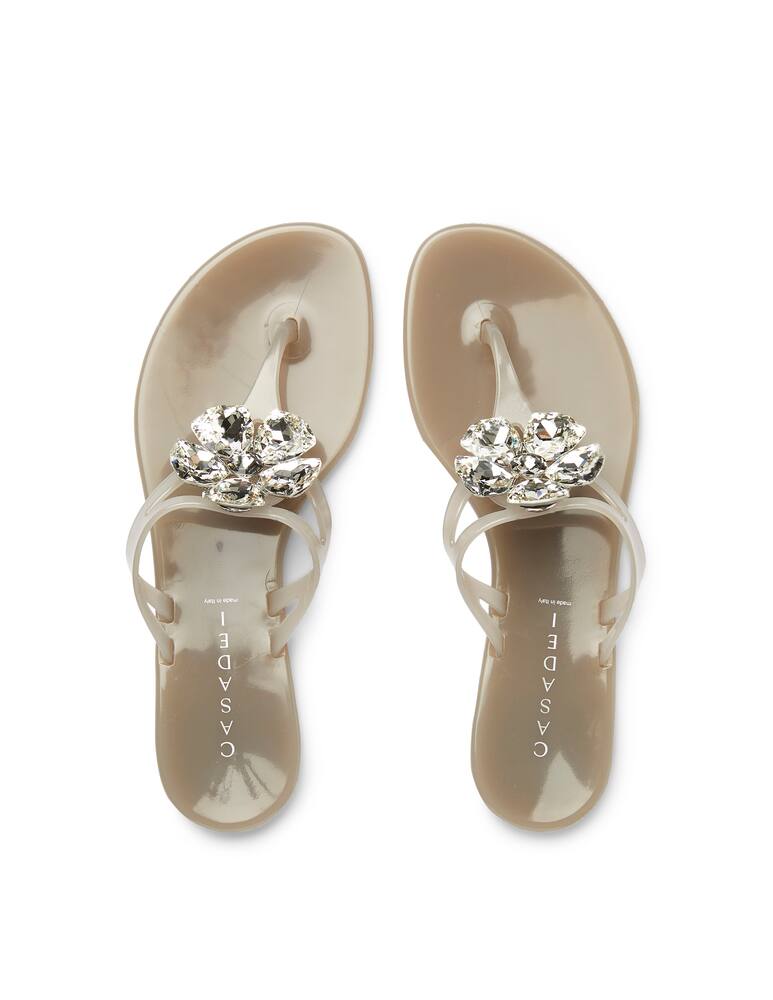 rinascente Casadei Jelly Big flip flop - beige