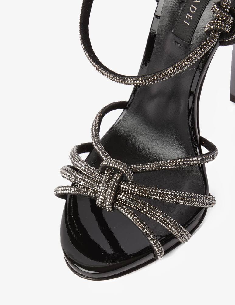 rinascente Casadei Party Blade sandals spark - Black