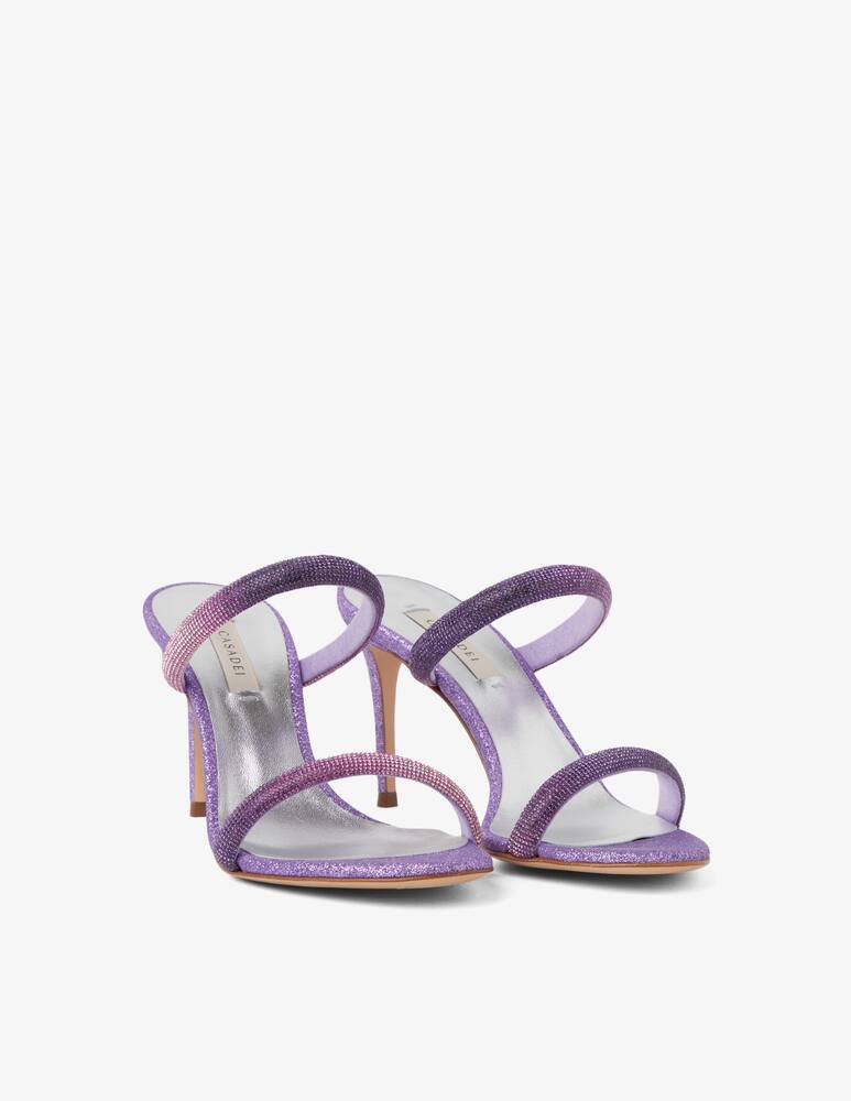rinascente Casadei Giulia 2 straps glitter sandals