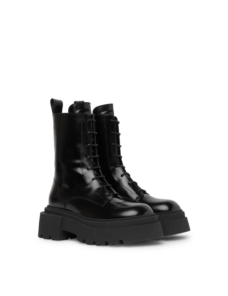 rinascente Sportmax Anfibi in pelle Oscuri