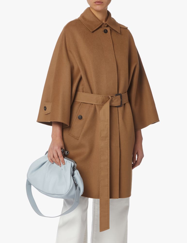 rinascente Weekend Max Mara Pasticciono M Cubico leather handbag - light blue