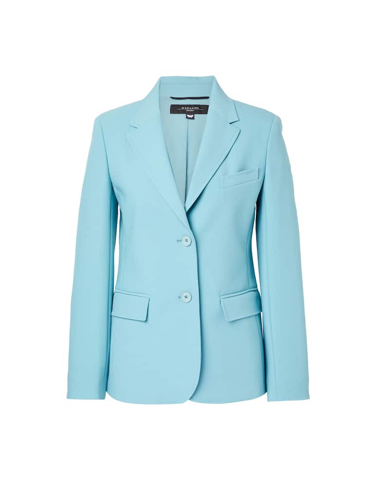 rinascente Weekend Max Mara Marco viscose single-breasted blazer - light blue