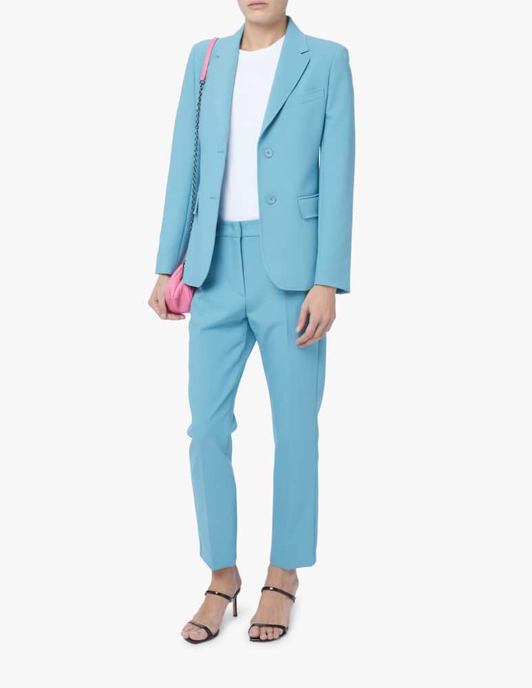 rinascente Weekend Max Mara Marco viscose single-breasted blazer - light blue