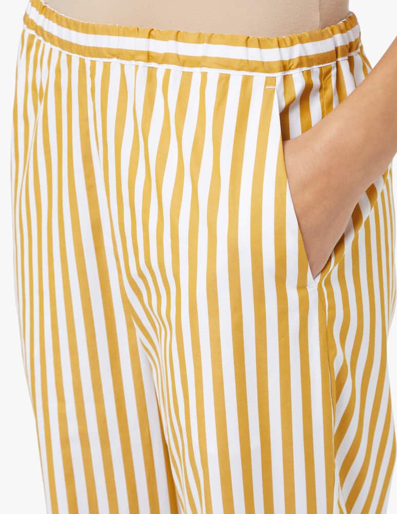rinascente MM Pantalone in cotone rigato Sasia - giallo Max Mara