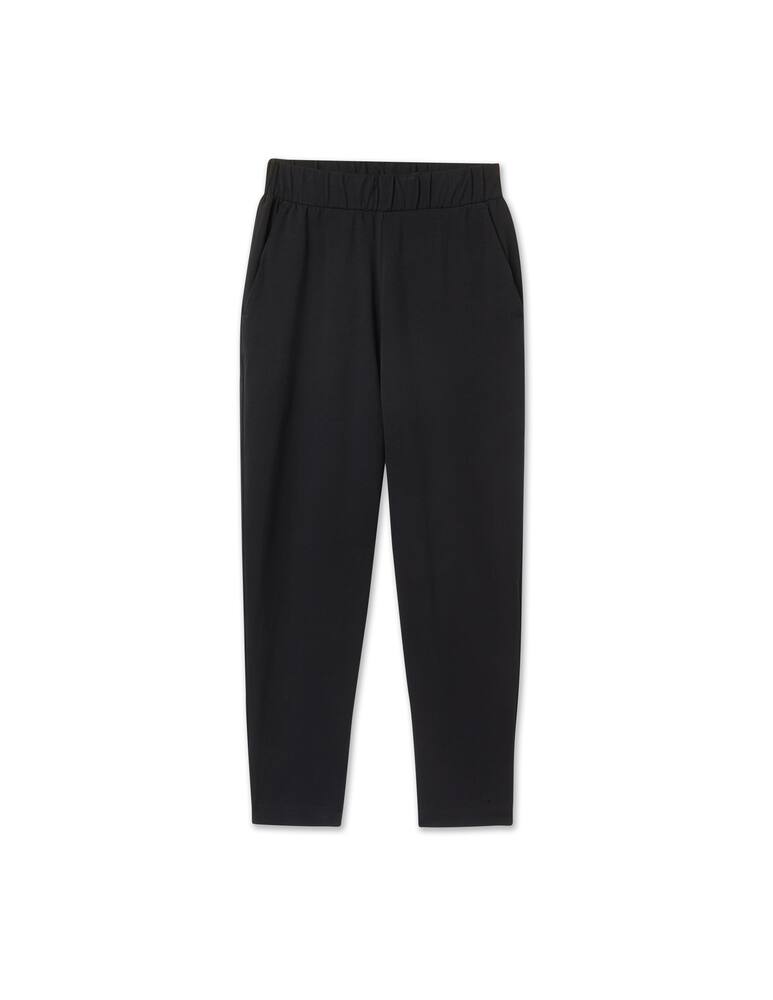 rinascente MM Pantalone in cotone con elastico in vita Elgar - nero Max Mara