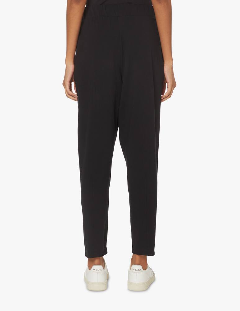 rinascente MM Pantalone in cotone con elastico in vita Elgar - nero Max Mara