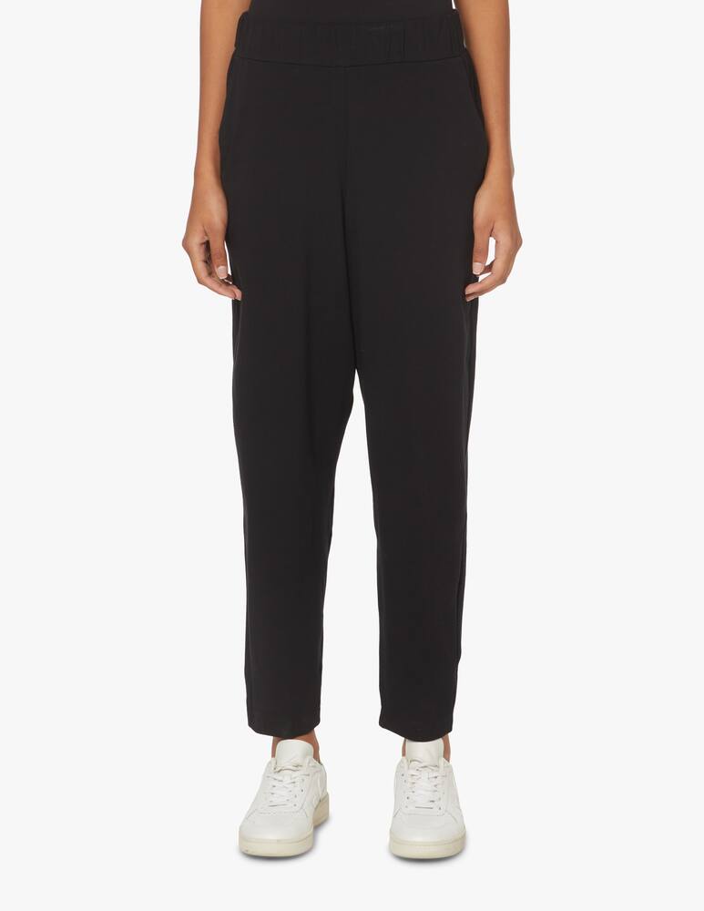 rinascente MM Pantalone in cotone con elastico in vita Elgar - nero Max Mara