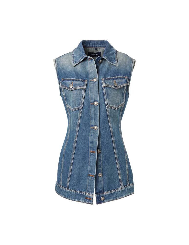 rinascente Sportmax Equador denim vest - blue