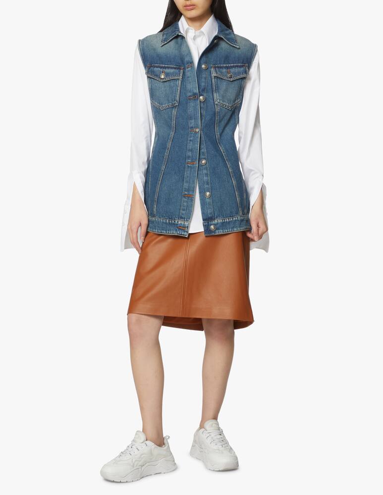 rinascente Sportmax Equador denim vest - blue