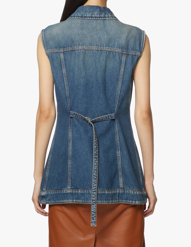 rinascente Sportmax Equador denim vest - blue