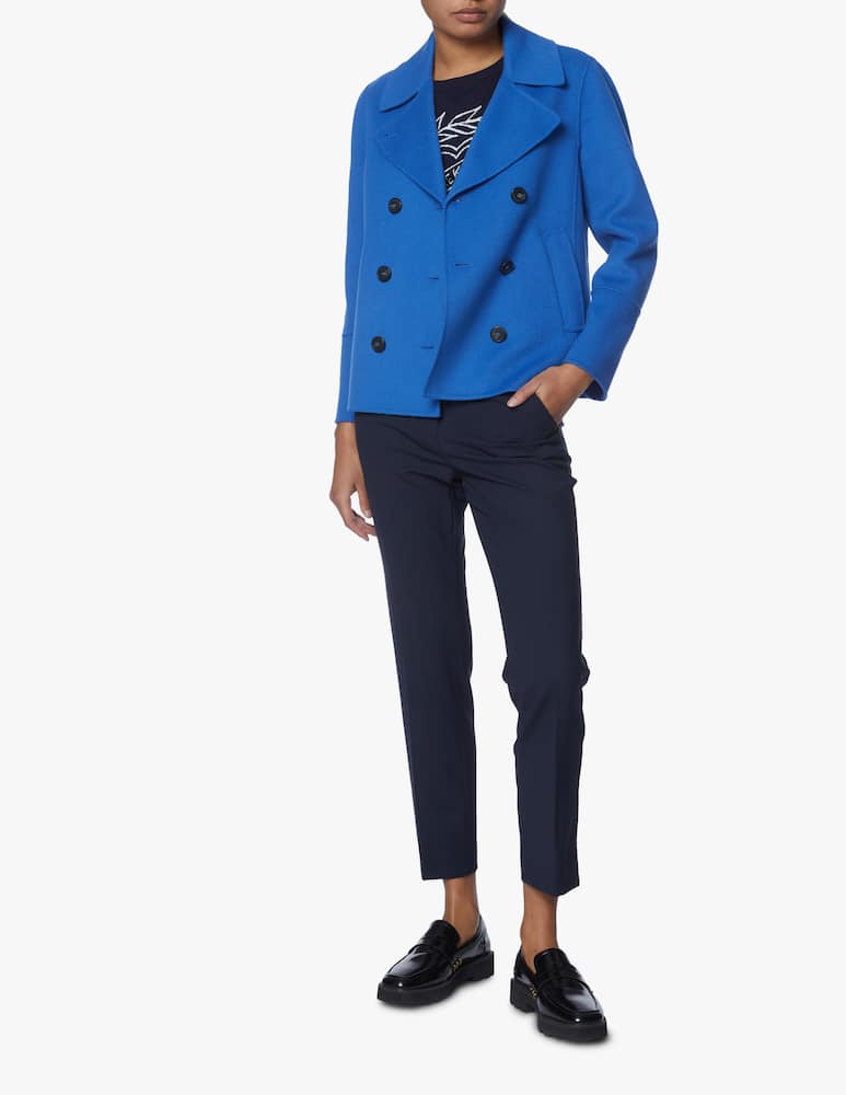 rinascente Weekend Max Mara Caban doppiopetto in lana Teismo - azzurro