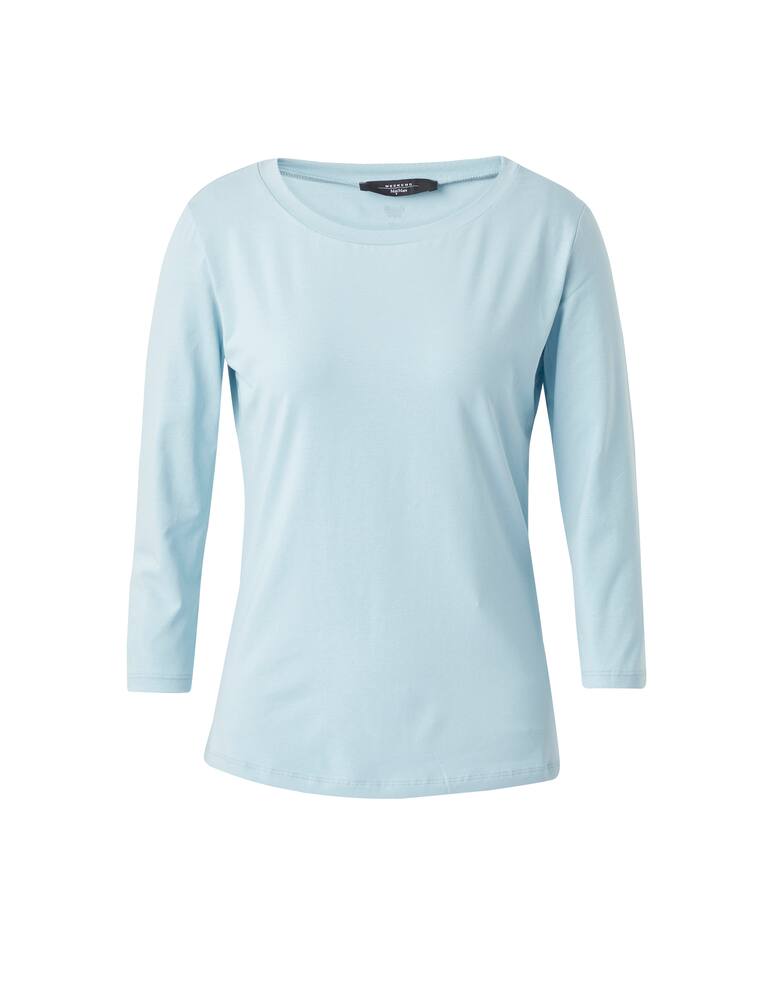 rinascente Weekend Max Mara Multia cotton 3/4 sleeves top - light blue