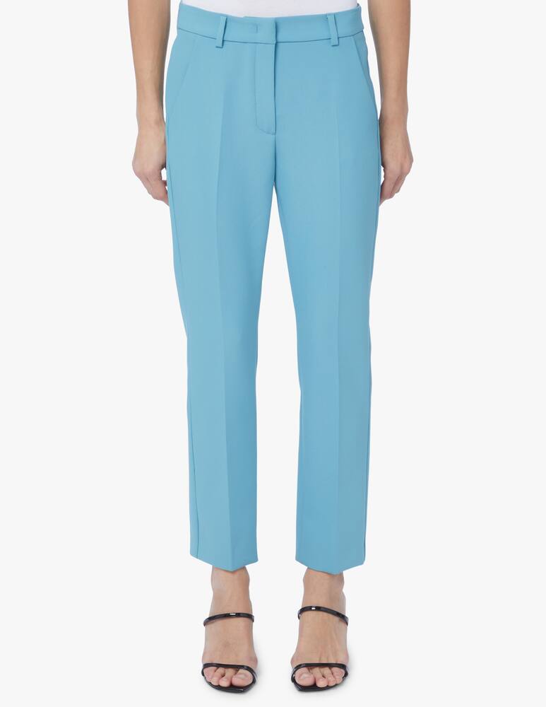 rinascente Weekend Max Mara Pantaloni a sigaretta in viscosa Rana - azzurro