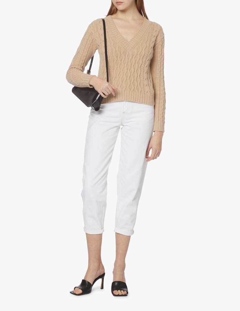 rinascente Weekend Max Mara Maglione treccia in cotone Okra - beige