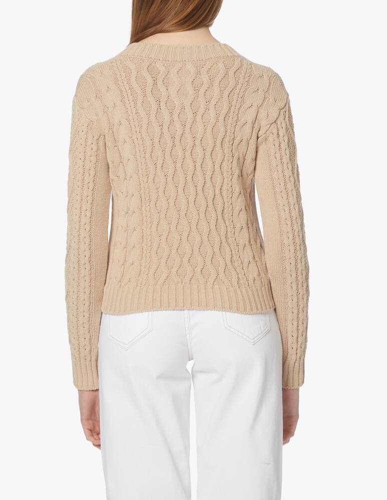 rinascente Weekend Max Mara Maglione treccia in cotone Okra - beige